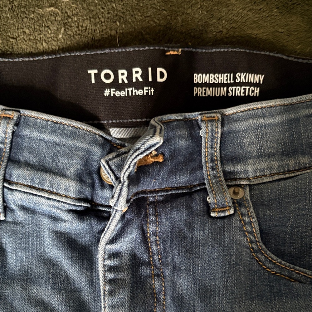 Torrid Black and Gray Denim Jeans